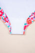 Plus Size Floral Print Twisted High Waist Bikini Set